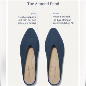 Rothy's Almond Demi Mules in Blue
